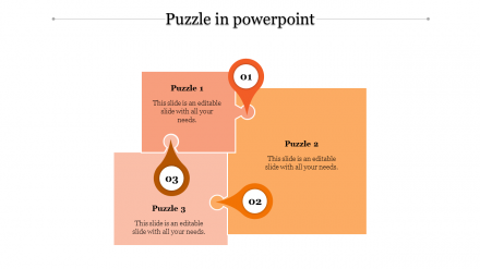 Best Puzzle PPT Template Slide Designs-Three Nodes