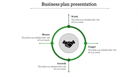 Impressive Business Plan Presentation Template-Green Color