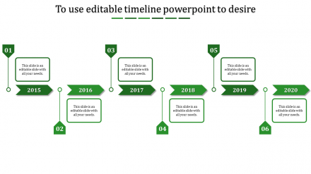 Simple Editable Timeline PowerPoint Presentation Designs