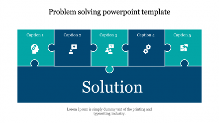 A Five Noded Problem Solving Powerpoint Template