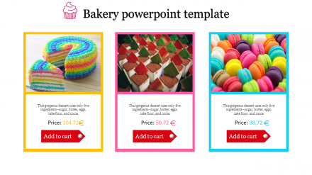 A Three Noded Bakery PowerPoint Template Presentation 