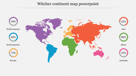Best Witcher Continent Map PowerPoint Slide