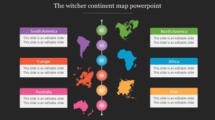 The Witcher Continent Map PowerPoint Template