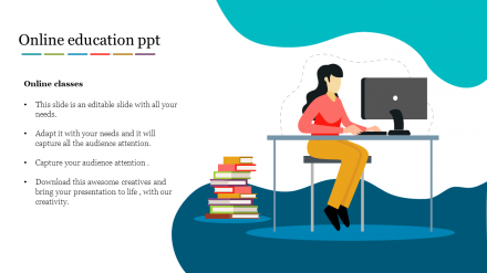 Creative Online Education PPT Presentation Template