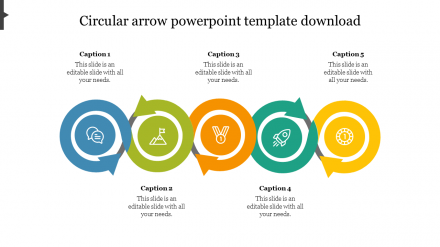 Free - Best Circular Arrow PowerPoint Template Download