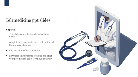 Creative Telemedicine PPT Slides Template Design