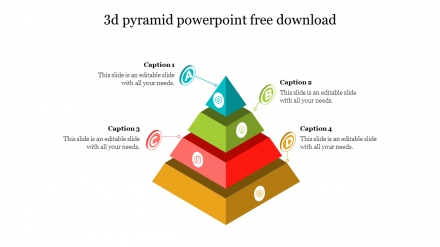3D Pyramid PowerPoint Free Download For Presentation