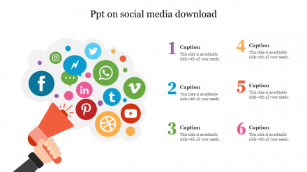 Attractive PPT On Social Media Download Slide Templates