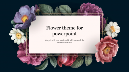 Attractive Flower Theme For PowerPoint Presentation