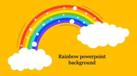 Stunning Rainbow PowerPoint Background-Orange Color