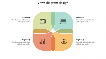 Attractive Venn Diagram Design Slide Template Presentation