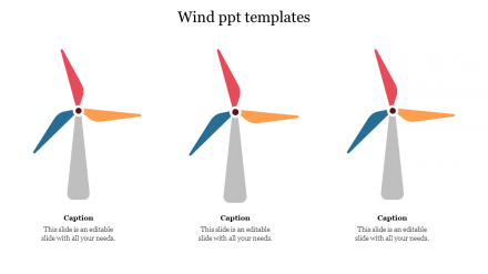 Winsome Wind PowerPoint Templates For Presentation Slides