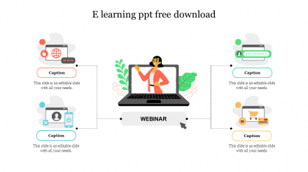 Free - Informative E-Learning PPT Free Download For Presentation