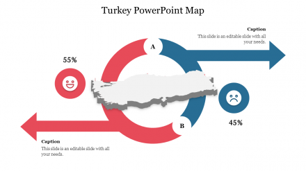 Alluring Turkey PowerPoint Map Slides Presentation