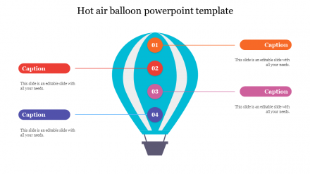 Engaging Hot Air Balloon PowerPoint Template Designs