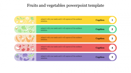 Use Free Fruits And Vegetables PowerPoint Template Slides