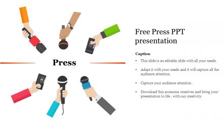 Free - Innovative Free Press PPT Presentation Template Design