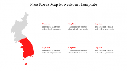 Free - Use Free Korea Map PowerPoint Template Slide Design