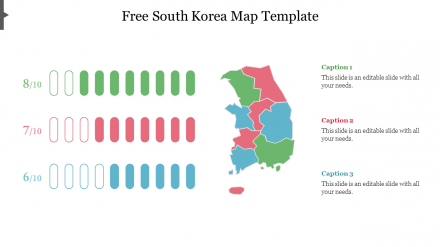 Free - Best Free South Korea Map Template Presentation Design