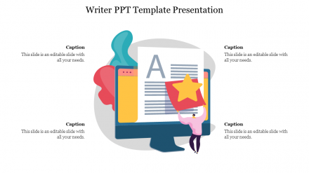 High-Quality Design Writer PPT Template Presentation
