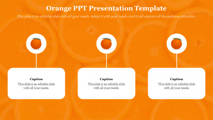 Stunning Orange PPT Presentation Template Slide Design