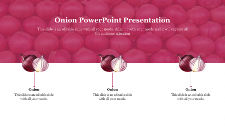 Affordable Onion PowerPoint Presentation Template Design
