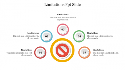 Effective Limitations PPT Slide With Circle Design