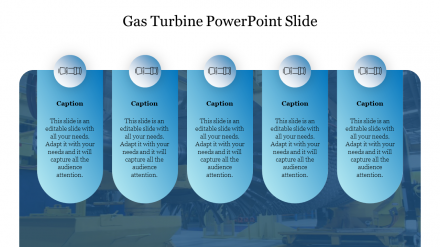 Gas Turbine PowerPoint Slide Template Presentation