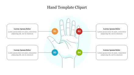 Amazing Hand Template Clipart Presentation Template 