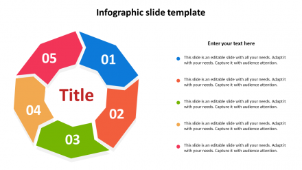 Free - Our Predesigned Infographic Slide Template With Five Node