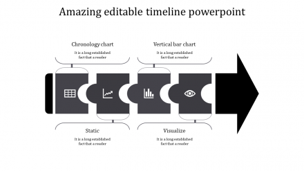 Affordable Best Editable Timeline PowerPoint In Arrow Model