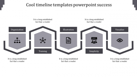 Fantastic Cool Timeline Templates PowerPoint With Five Nodes
