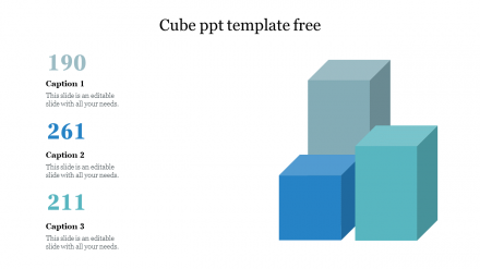 Free - Our Predesigned Cube PPT Template Free Slides
