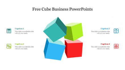 Free - Creative Free Cube Business PowerPoints Template Design