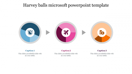 Harvey Balls Microsoft PowerPoint Template Slides