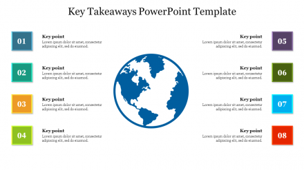 Attractive Key Takeaways PowerPoint Template Design