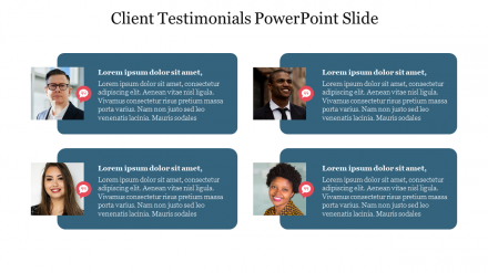 Innovative Client Testimonials PowerPoint Slide