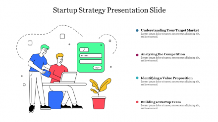 Predesigned Startup Strategy Presentation Slide Template