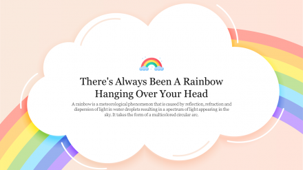 Elegant Soft Rainbow Background PowerPoint Template