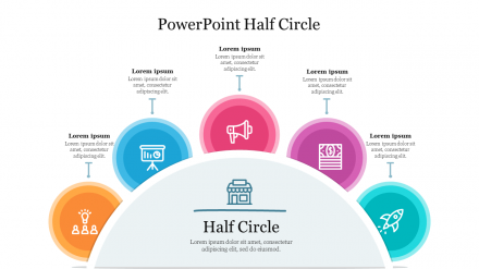 Elegant PowerPoint Half Circle Presentation Template 