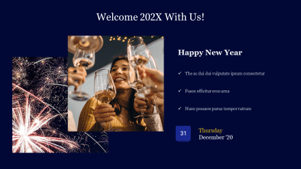 Free - Best Happy New Year PowerPoint Template Download Slide 