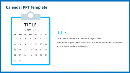 Stunning Calendar PPT Template Presentation Designs