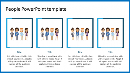 Stunning People PowerPoint Template With Four Node