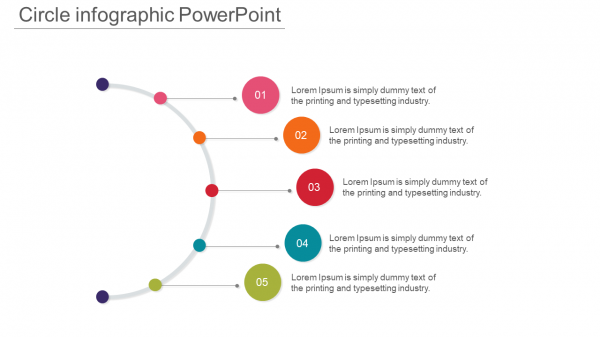 Spokes Arrangements of Circle Infographic PowerPoint