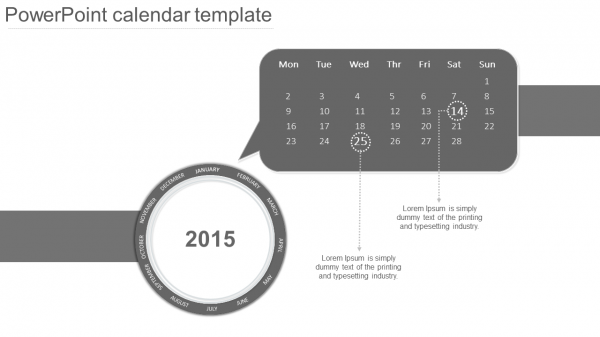 What is a callout in PowerPoint Calendar Template Slide