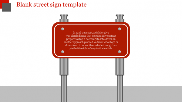 blank street sign template