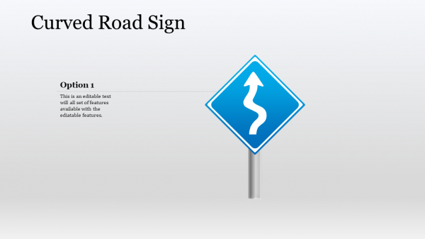 blank street sign template-Curved Road-Signs-Style 5
