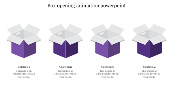 box opening animation powerpoint-4-Purple