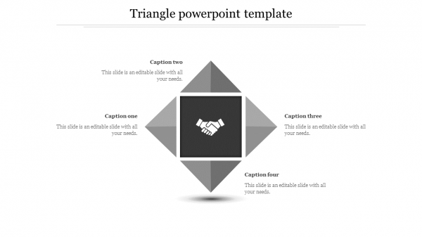 triangle powerpoint template-Gray