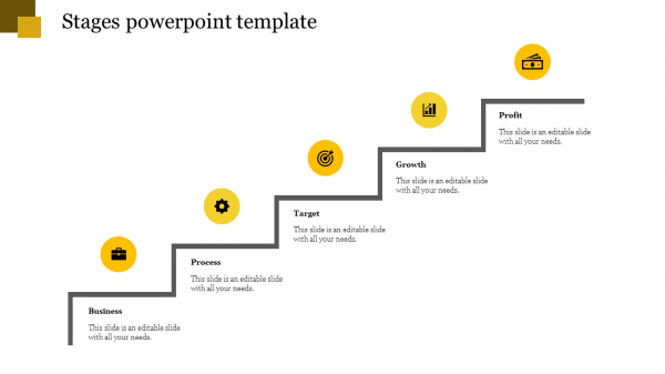 stage powerpoint template-Yellow